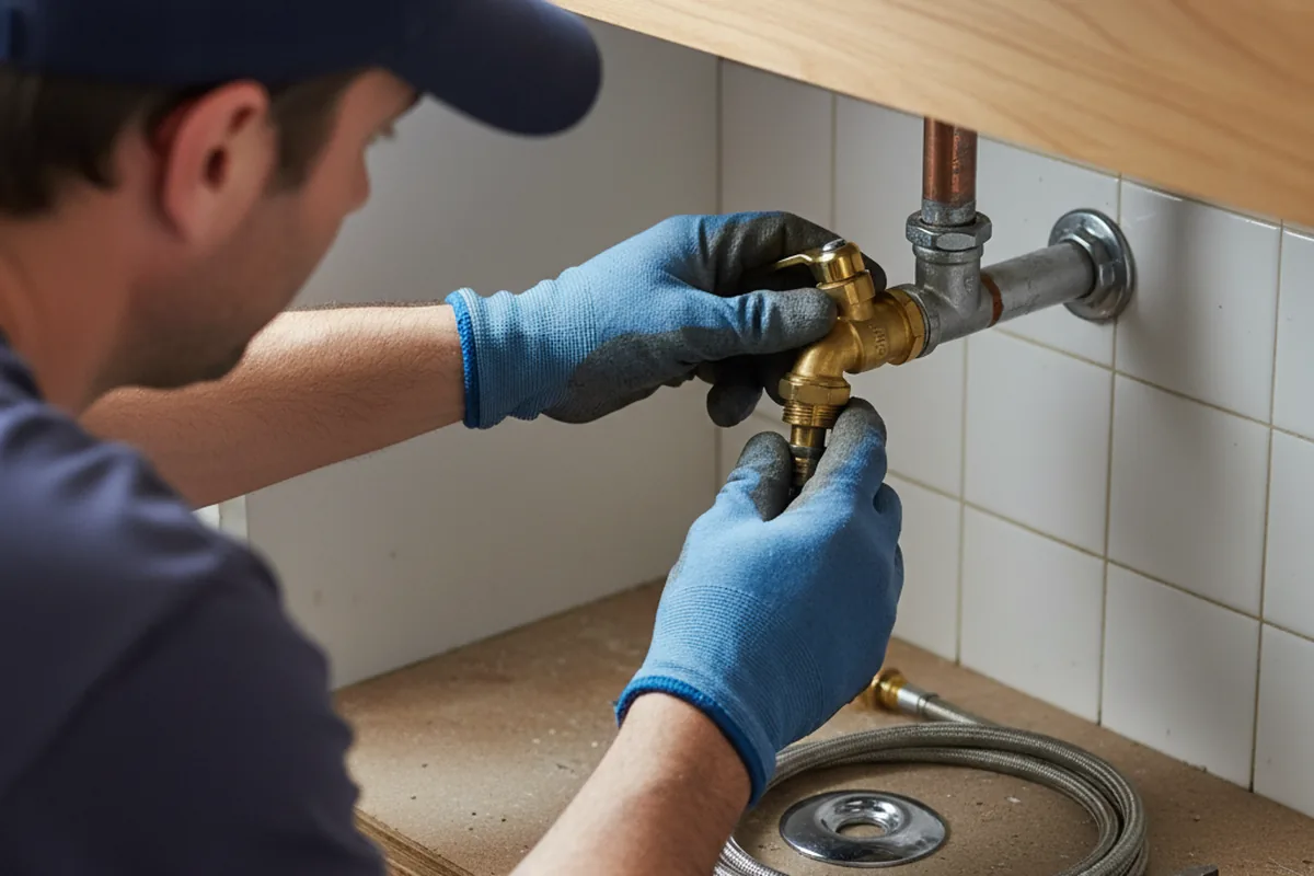 Shutoff valve and fitting work during Well Pump Repair in Minnetonka